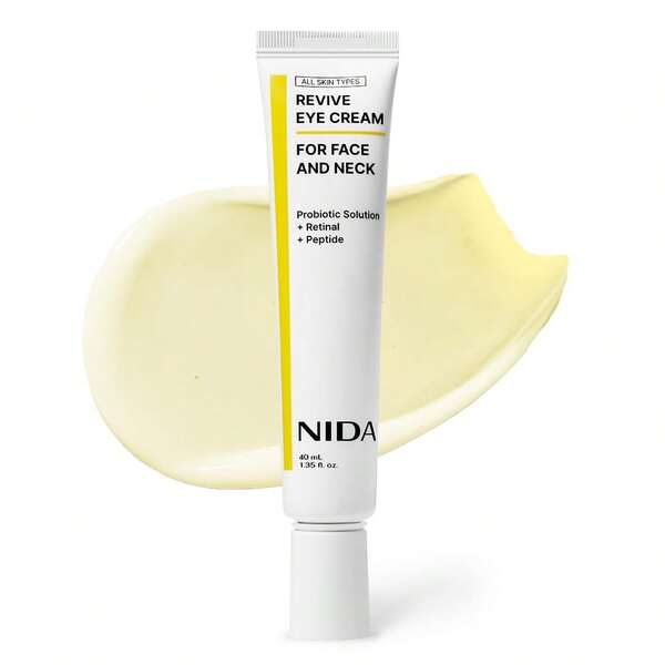 Crema para ojos iluminadora, crema correctora de ojeras, que contiene tiamina y ácido hialurónico, ilumina el área de los ojos, ayuda a reducir la hinchazón de los ojos