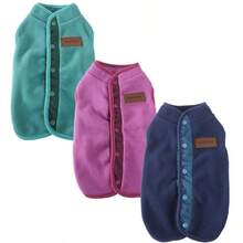 Comfortable Fleece Dog Vest Jacket Set, Warm Pet Clothes For Winter, Suitable For Small Dogs Especially Short-Legged Breeds Like French Bulldog, Puppy Outfit For Cold Season. Small Dog Winter Coat, Fleece Dog Jacket, Warm Puppy Vest, Dog Clothes For Cold Weather, French Bulldog Winter Outfit, Short-Legged Dog Set, Puppy Winter Outfit, Pet Fleece Set, Button-Up Dog Vest, Versatile Dog Jacket For Indoor And Outdoor Wear. - Navy Blue - View 11