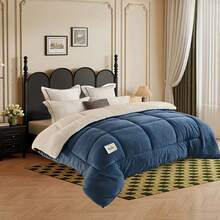 超柔软奢华绗缝床罩 - 厚实保暖，可机洗，透气聚酯纤维填充 - 100% 聚酯纤维面料，180-200 克/平方米，理想的圣诞礼物