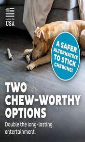 Outward Hound Dogwood Wood Durable Dog Chew Toys, Real Wood &Amp; Calming Hemp, 2-Pack, Medium - Cây sơn thù du làm dịu 2 gói - Xem 5