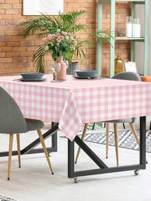 Red Gingham Tablecloth, 54 X 108 Inches Red And White Checkered Tablecloths Plastic Table Cloth Disposable Picnic Tablecovers For Rectangle Table,Christmas Party Supplies (Red, Black, Pink, Blue) - Multicolor - View 4