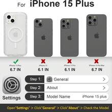 适用于 iPhone 16/15/14/13/12/11 系列透明手机壳，兼容 MagSafe，三层磁性充电壳，iPhone 16 Pro Max 重型防震防摔手机壳，适用于圣诞节、生日、新年礼物、冬季、送给家人、朋友、生日、女朋友、男朋友的礼物，送给家人、朋友、孩子、生日、春季、节日、男朋友、女朋友、情人节 - 無色 - 查看 16