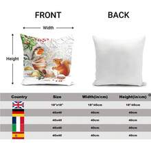 Christmas Cushion Christmas Decoration Indoor Christmas Decoration Christmas Decorations Christmas Decorations Cushion Cover 40 X 40 Cm Winter Motif Robin Squirrel Christmas Cushion Cover Xmas Sofa