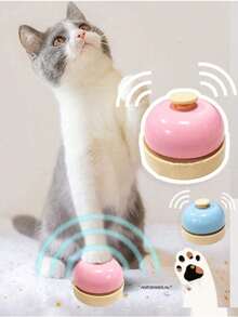 Ringing The Bell Toy Pet Summoning Calling For Food Cat And Dog Interaction Training Ringing The Bell Training And Playing The Game Bell Toy - Perfect For Pet Training & Communication - Multicolor - View 1