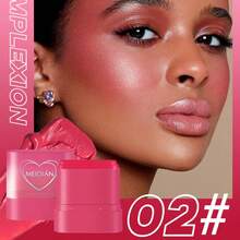 Powder Blusher Matte Stick, Natural Nude Makeup Multi-Purpose Solid Rouge Powder Blusher Cream