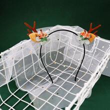 1 pieza - Diademas navideñas, diademas con estilo de cuernos de reno creativos, accesorios navideños, suministros para fiestas navideñas, los accesorios talla grande populares