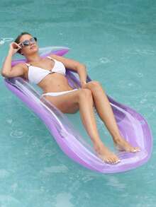 1 Pc Inflatable Swimming Floating Bed Hammock Adults, For Pool With Soft Mesh Center, Water Lounge With Headrest For Swimming Pool Float Lounge Toys