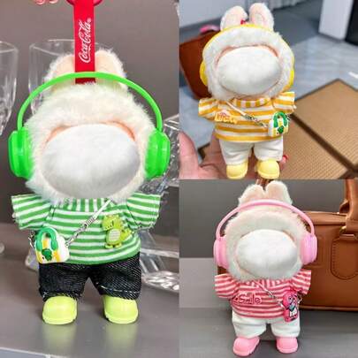 Casual Outfit Set For 17CM Plush Doll, Versatile Outfit Set For LABUBU (Doll Not Included)