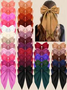 16个随机颜色复古大蝴蝶结发夹，优雅金属发饰套装，适合生日派对、化装舞会、日常佩戴，快速发货 - 彩色 - 查看 13