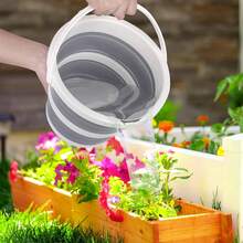 1pc Folding Bucket, Portable Outdoor Travel Small Bucket, Fishing Bucket, Plastic Foot Wash, Foot Bath, Car, Dormitory Portable Bucket, Practical And Beautiful, Does Not Take Up Space, Multifunctional Folding Bucket Home Bathroom Decoration Summer, Suitable For Bathroom, Outdoor, Dormitory, Car Washing, Watering Flowers