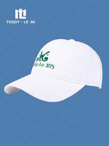 TEDDY LE MI 1pc Unisex Letter Print Baseball Cap, Fashion Outdoor Sports Hiking Running Casual Cap, Available In Black, Red, White, Khaki, Orange, Pink, Green, Navy Blue