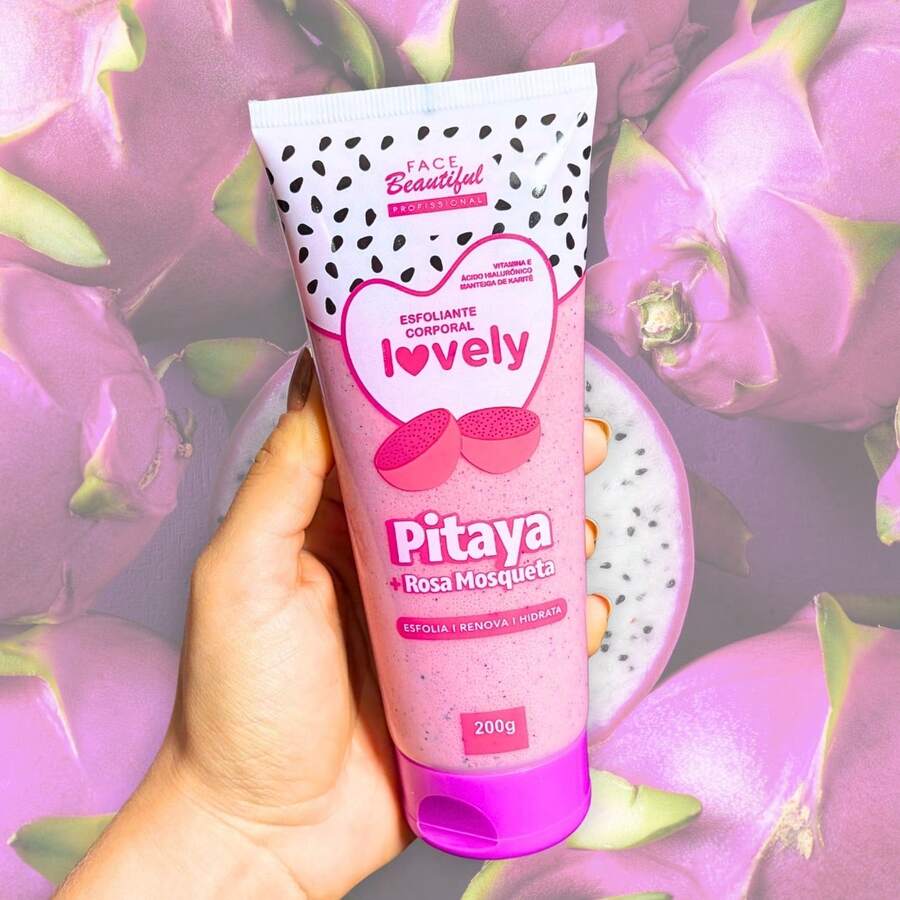 Body Scrub For Shower In A Tube With Moisturizing Action Lovely Face Beautiful Pitaya And Rosehip 200g - PITAYA + ROSEHIP - View 1