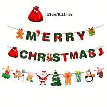 2 paquets de banderoles de fête de Noël, décorations de fête de Noël Joyeux Noël, ensemble de décorations de Noël suspendues pour l'intérieur et l'extérieur, illuminez la célébration, décoration de Noël