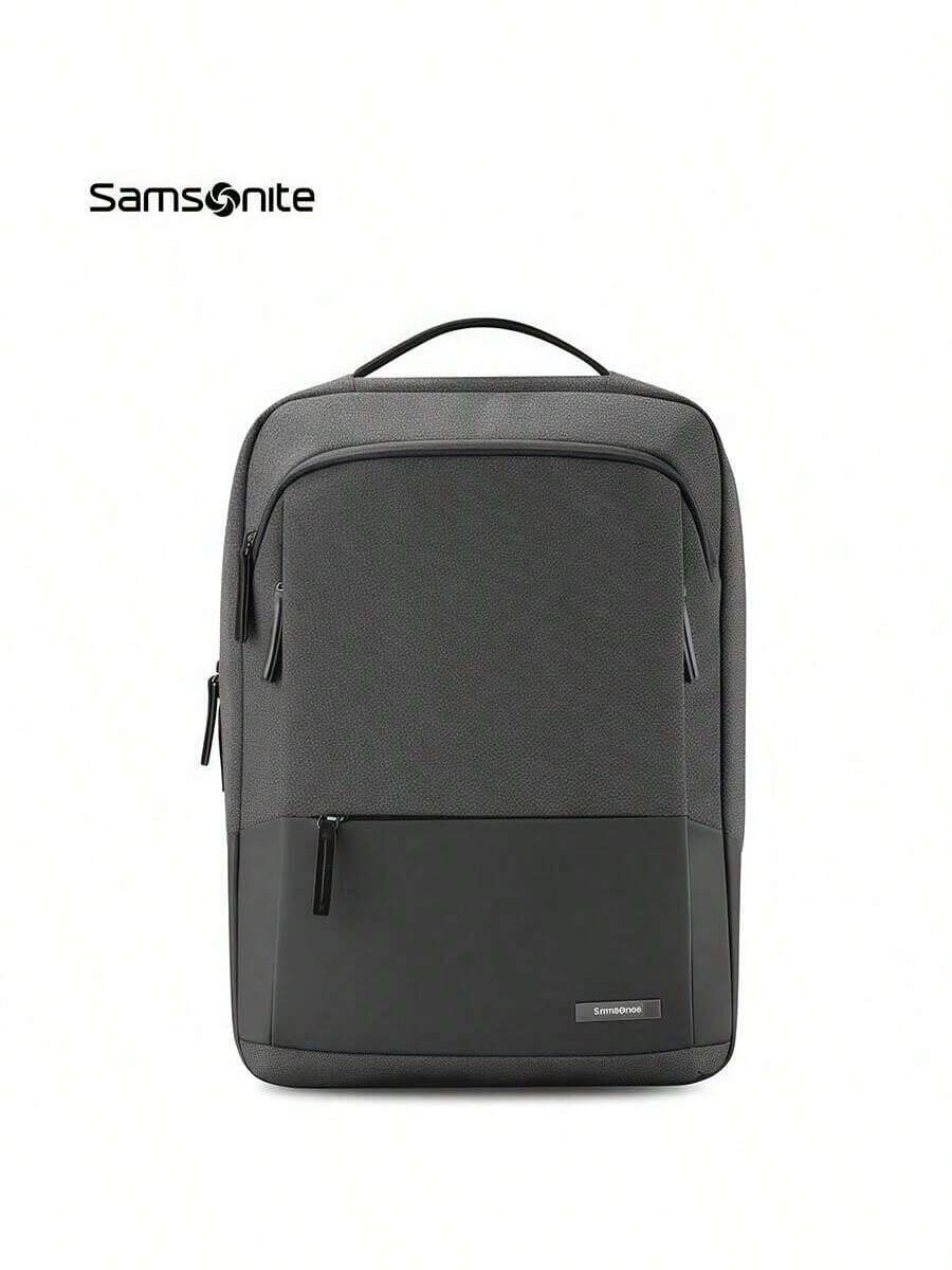 Samsonite NU4*19001 Laptop Backpack, Lightweight Design For Business Commuters, Ergonomic Pressure-Relief Straps, Water-Repellent And Wear-Resistant Fabric, Ideal For Travel, Dark Gray