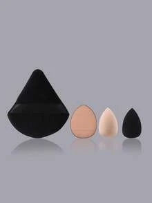 4pcs/8pcs Mini Makeup Brush Set - Powder Brush, Blush Brush, Concealer Brush, Eyeshadow Brush, Multi-Functional Brush Set + Flocked Powder Puff/Mini Makeup Sponge/Thumb Concealer Puff