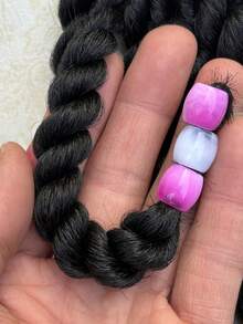 2 pezzi Estensioni per capelli per bambini con perline, eleganti e adorabili extension per coda di cavallo, extension per coda di cavallo con perline gemelle, parrucca sintetica per uso quotidiano e da festa, regalo per capelli