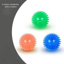 Set de 3 pelotas de juguete para perros resistentes al agua, con picos de TPR y que chirrían (colores aleatorios)