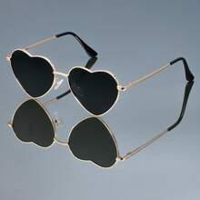 New Vintage Heart Y2K Fashion Glasses For Women And Men Simple Cute  Irregular Fashion Decorative Glasses - 紅色 - 查看 7