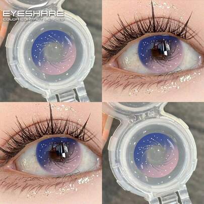 EYESHARE Lenti a contatto cosmetiche per occhi di colore galassia, uso annuale, 14,2 mm