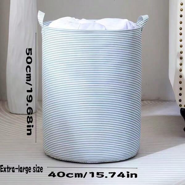 1pc Newly Upgraded Thickened Fabric, Waterproof Coating Can Fold Large Capacity Laundry Basket Laundry Basket, Clothes, Toys, Sundries Storage Basket, Bathroom, Bedroom Storage Basket, Laundry Basket.
