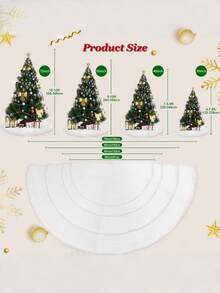 1 Piece/15/30/35/48 Inch Christmas Tree Skirt - Extra Large And Thick High-End Soft Classic Fluffy Artificial Fur Tree Skirt, White Plush Skirt, Christmas Tree Carpet, Suitable For Indoor Christmas Parties, Christmas Tree Decoration, Christmas Decoration [White]