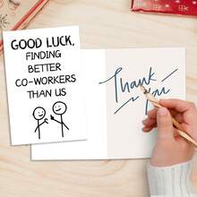 1 set de cartes de voeux d'adieu, de départ, de nouveaux départs et de meilleurs vœux, carte d'inspiration pour dire au revoir aux collègues, aux amis et aux êtres chers, carte de qualité premium avec enveloppe, idéale pour les cadeaux, les adieux au bureau et les transitions de carrière