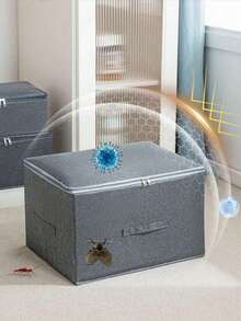 1个大容量经典涤纶收纳盒，软盖，长方形，多用途，可存放衣物和重要文件，可水洗，可放置于床下，但不防水 - 彩色 - 查看 8