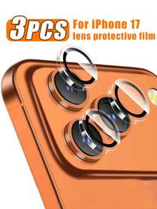 3pcs Camera Lens Protector Film For IPhone 17 Pro Max/17 Pro/16 Pro Max/16 Pro/15 Pro Max/15 Pro, Separate Shatterproof Lens Protection, [15ft Military-Grade Protection], 1-Second Quick Installation - Transparent