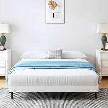 Vaciwe - Base de colchón de metal resistente de 4 pulgadas con funda fácil de limpiar, sin ruido, fácil de montar - Negro - - Ver 2