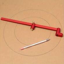300mm Aluminum Alloy Woodturning Scribing Ruler – Precision Circle Marking Tool For Bowls & Lathe Projects | Machined Calibration Scale (Fall 2025 Upgraded) - 300mm - View 1