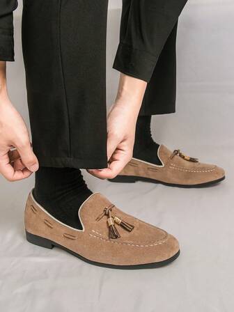 Men's Flat Casual Loafers, Fashionable For Business, Leisure, And Walking