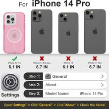 适用于 iPhone 16/15/14/13/12/11 系列透明手机壳，兼容 MagSafe，三层磁性充电盒，iPhone 16 Pro Max 重型防震防摔手机壳，适用于圣诞节、生日、新年礼物、冬季、送给家人、朋友、生日、女朋友、男朋友的礼物 - 粉色 - 查看 23