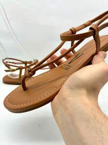 Vizzano Women's Flat Sandal Sophisticated Design Unparalleled Comfort Elegant Finish Modern Look Versatile - 駝色 - 查看 4