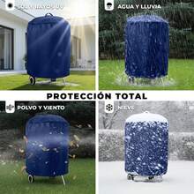 Funda Premium para Asador Redondo 76x71 cm – Impermeable, Resistente al Sol, Lluvia y Viento, Protección Exterior con Diseño Elegante, Alta Durabilidad - Azul Marino - Ver 6