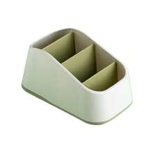 Multi‑Compartment Desktop Storage Box, Cosmetic & Remote Control & Key Organizer, Plastic Multi‑Functional Storage Basket For Vanity Desk Home Decor - Multicolor - View 17