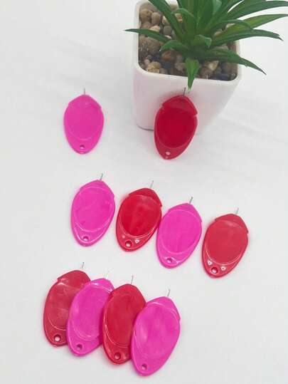 Set de 5 piezas de herramientas de punto de cruz - Enhebrador, Enhebrador de aguja, Enhebrador de máquina de coser multifunción, Enhebrador de aguja para pulgar DIY, Rosa/Rojo