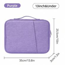 DANYCASE 9-13 Inch Tablet Sleeve Bag, Provides Storage And Protection, Built-In Inner Liner, Large Capacity Laptop Bag, Laptop Protective Case, Waterproof Portable Laptop Bag For Travel, Men's Laptop Bag - Multicolor - View 11