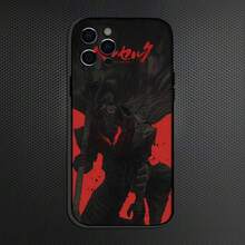 Funda de Teléfono Clásica Anime  Guts Compatible con  16,15,14,13,12,11 Plus, Pro Max, Funda Negra de Silicona Suave, Funda Compatible con  17,  17 Pro,  17 Pro Max - z2 - Ver 10