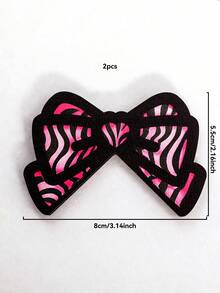 1个/2个豹纹领结电脑装饰配件,可拆卸显示器领结装饰,时尚设备装饰,台式机笔记本电脑装饰,动物纹装饰,办公桌科技装饰,显示器配件,豹纹小工具装饰,可重复使用设备装饰贴纸,时尚电脑装饰 - 彩色 - 查看 5