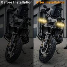 1 Piece - LED Mini Motorcycle Light LED Light Set White And Yellow High Brightness Light, Long Battery Life, Low Energy Consumption, Suitable For Motorcycles, Electric Motorcycles, Cars, Boats Auxiliary Lights, Hard Wired 12-24V, No Battery - Motorcycle Lights - 4 LEDs - View 7