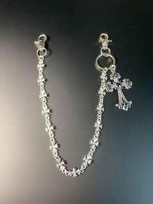 新款十字裤链、钱包链、复古链、双层链、嘻哈朋克风、牛仔裤链、口袋链、男女通用钥匙扣、多元素裤链、民族朋克风 - 多 - 查看 2