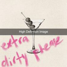 1 幅带框/无框 Extra Dirty Please Martini 鸡尾酒厨房海报复古葡萄酒饮料酒吧推车艺术绘画帆布印刷简约墙壁画适用于宿舍、公寓、餐厅、餐厅、客厅、卧室、现代家居装饰 - 彩色 - 查看 5