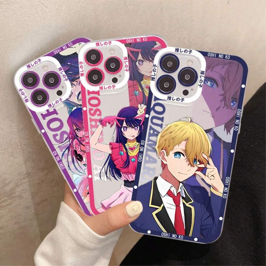Oshi No Ko, Oshi No Ko IPhone Case, Oshi No Ko Anime Ai Hoshino Phone Case For IPhone 14 13 12 11 Pro Max Mini X Xs XR 6 7 8 Plus SE 2020 Transparent Case - z9-m100400 - 查看 1