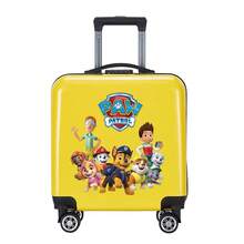 Paw Patrol Valise à roulettes édition équipe Wangwang, dessin animé, pour hommes et femmes, 18-20 pouces, roues universelles, grande capacité, sac de voyage à roulettes pour étudiants