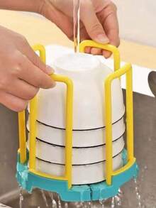 1/2/3 Pcs Dinnerware Bowl Plate Storage Holder, Kitchen Plastic Drain Rack, Dish Storage Display Stand, Adjustable Plate Holders For Dinner Plates Retractable Plates Organizer Dish Holder Plate Dish Rack Organizer With Handle For Kitchen Bowl Organizer, White/Gray 2 Colors Available