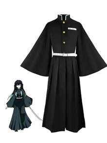 Cosplay Tokito Cazador Disfraz Infantil Dymon Slayer Kimetsu Niñas Moda - Negro - Ver 1