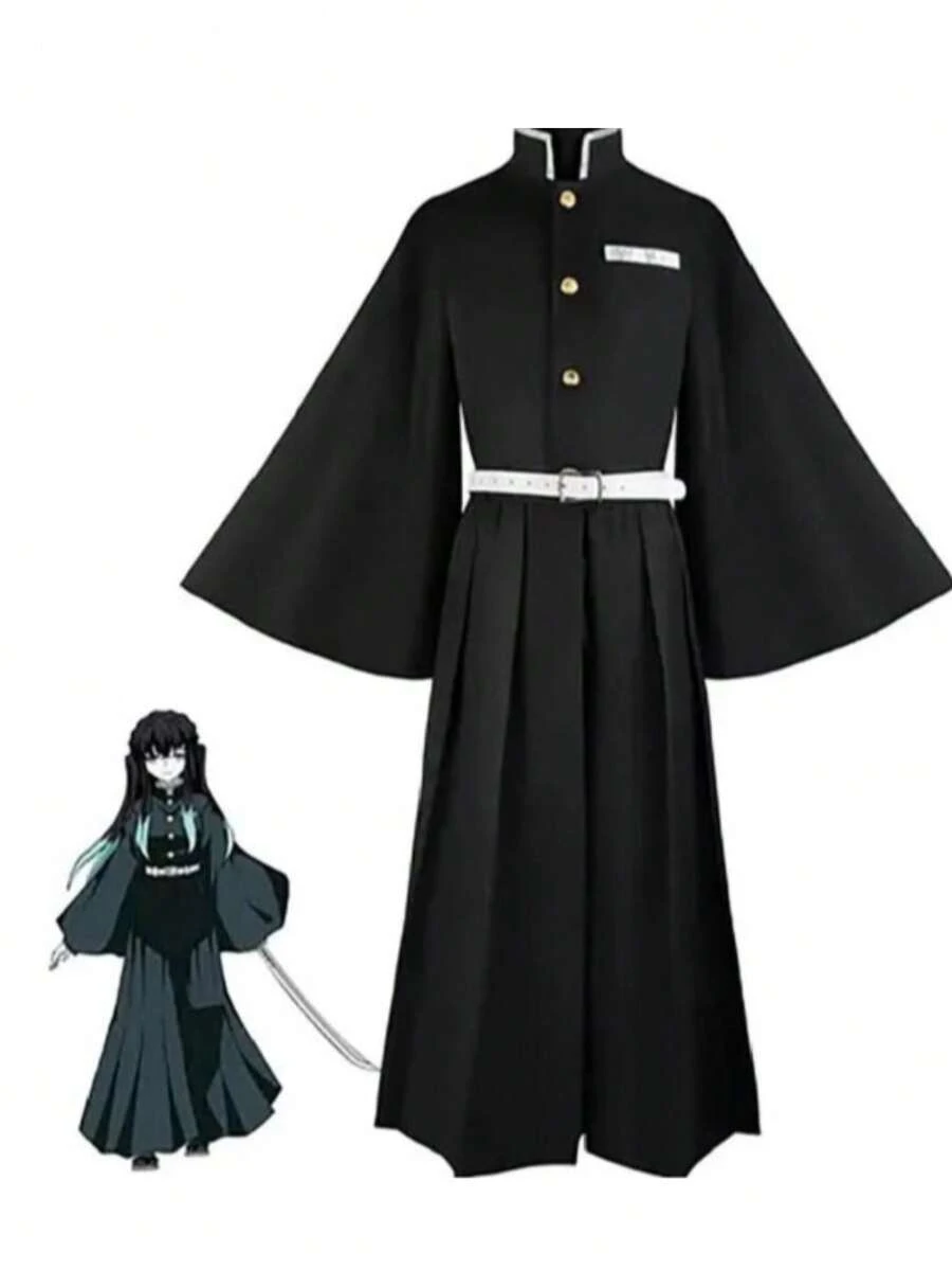 Cosplay Tokito Cazador Disfraz Infantil Dymon Slayer Kimetsu Niñas Moda - Negro - Ver 1
