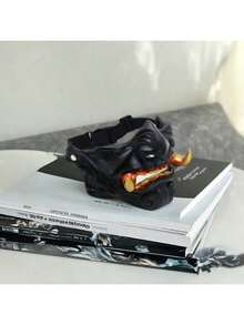 1 件面具魔鬼武士歌舞伎般若魔鬼半脸面具角色扮演魔鬼般若面罩般若鬼半脸罩胖鬼脸獠牙面具 - 彩色 - 查看 7