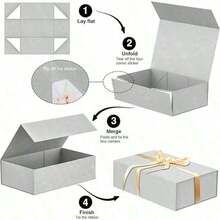 Danmei Kpop  Brithday Sruff JKTY Luxury Large Box 13.8X9X4.3 Storage Box Ribbon Magnetic Closure Luxury Packaging Box Mother'S Day, Birthdays, Bridal Gifts,Weddings  Caja Misteriosa///Mistery Box