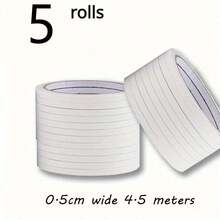 5/10/20 Rolls Of Double-Sided Transparent Tape (Two Sizes) - Strong Adhesive, Suitable For Multi-Purpose Use Such As Office, School, DIY Projects, Scrapbooks, Art, Handicrafts, Card Making, Gift Packaging, Etc., Easy To Tear, No Residue Left.